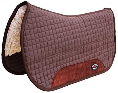 Equine Western Horse Saddle PAD 28X32 Double Back Fleece Lined Brown 3996