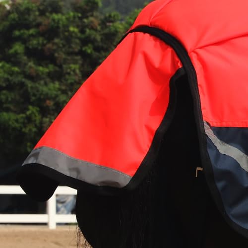 LEAFOREST 300D Pony Turnout Blanket Waterproof 150g Fill Donkey Blankets - color: Red, size: S (30 IN - 36 IN)