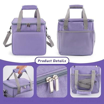 SMYV Pet Grooming Bag for Dog Grooming Supplies, Dog Tote Travel Bag for Pets Grooming Tools Kit Accessories - Light Purple - color: Light Purple