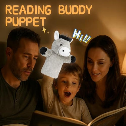 Donkey Hand Puppet Stuffed Animal Plush Toy Storytelling for Kids and Adult - color: Donkey