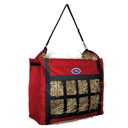 Derby Originals Top Load Hay Bag with Super Tough Bottom and 6 Month Warranty (Red/Black) - color: Red/Black