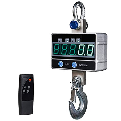 Digital Hanging Scale, 2000KG / 4400LBS Crane Scale, Mefape Heavy Duty Industrial Scale, Remote Included, LED Display