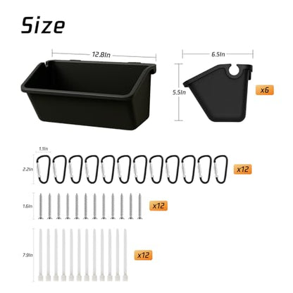 6-Pack 5 Qt Hanging Goat Feeders and Mineral Troughs for Fences - color: 6 Pack