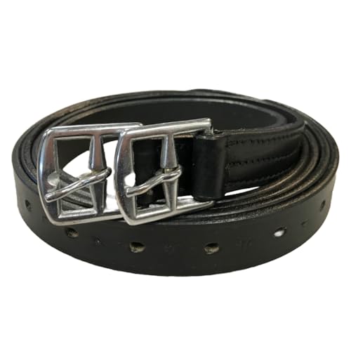 Soft Leather Stirrup Leathers with Stainless Steel Hardware, These 1" Wide Leathers Come with a One-Year Warranty.-Pair - color: Black, size: 45" (Kids)