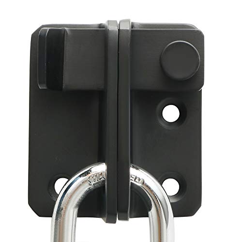 Alise Black Flip Latch Gate Latch,Heavy Duty Door Latch Barn Door Lock - color: Matte Black, size: Large Size