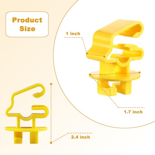T Post Insulators Electric Fence 200 Pcs Standard Snug-Fitting T-Post Clips Holding Insulators for Agricultural and Ranchers