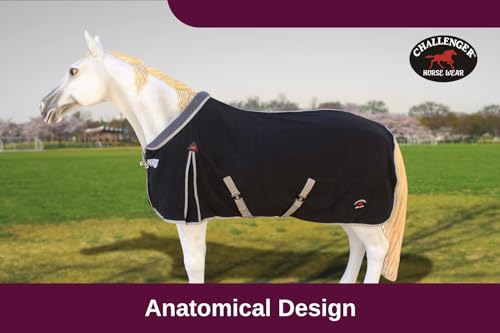 68" Horse Sheet Polar Fleece Cooler Exercise Blanket Wicks Moisture 43F03 - color: Black, size: 68 inches