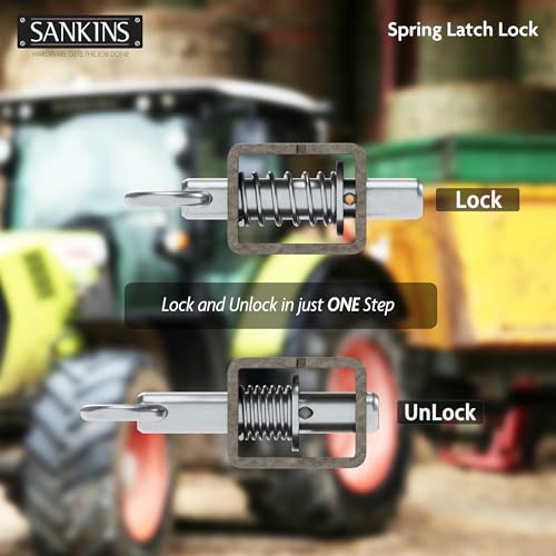 3-1/2'' Trailer Gate Latch, Weld-On Spring Latch Lock, Heavy-Duty Trailer Latch with Plain Tube, Spring Loaded Latch for Utility Trailer Gate, Pack of 2 - size: 3.5inch