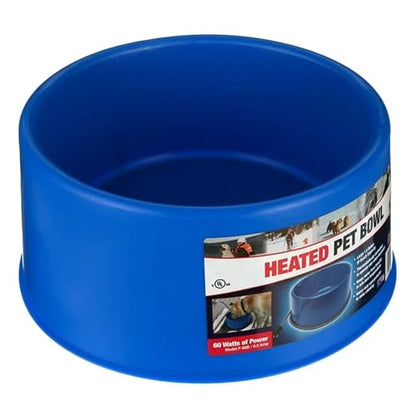 Farm Innovators Premium Plastic Heated Pet Water Bowl, 60 Watts, Blue