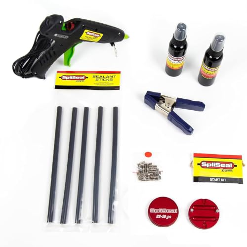 Starter Wiring Splice Sealing Kit – All-in-One Wire Splice Kit with 80W Glue Gun, Mold, Sealant Sticks, Mold Release Spray, Wire Cleaner & Connectors for Automotive, Marine and Trailer Wiring - style: Starter Wiring Sealing Kit