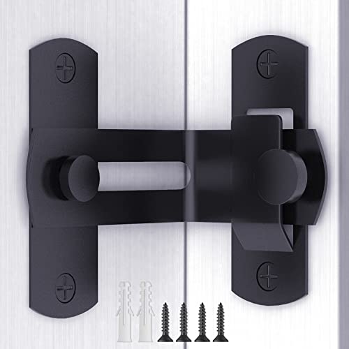 L'aimefois 90 Degree Flip Barn Door Lock, Protect Privacy - color: 1 black