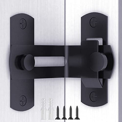 L'aimefois 90 Degree Flip Barn Door Lock, Protect Privacy - color: 1 black