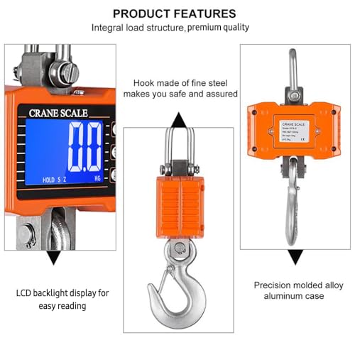Digital Crane Scale, Heavy Duty Hanging Scale
