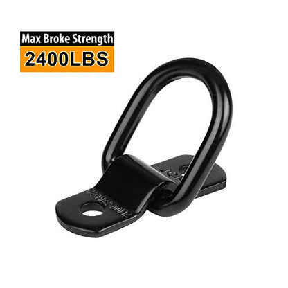 D Rings Tie Down Anchors Hooks for Trailer Truck Bed Bracket Enclosed Points Pickup Camper Surface Mount D-Ring Heavy Duty 1/4" 2400 Pound Capacity (4-Pack) - color: 4-Pack