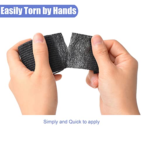 2 Inches Self Adhesive Bandage Wrap Cohesive Wrap, 9 Pack, Black - color: Black, size: 2 Inch