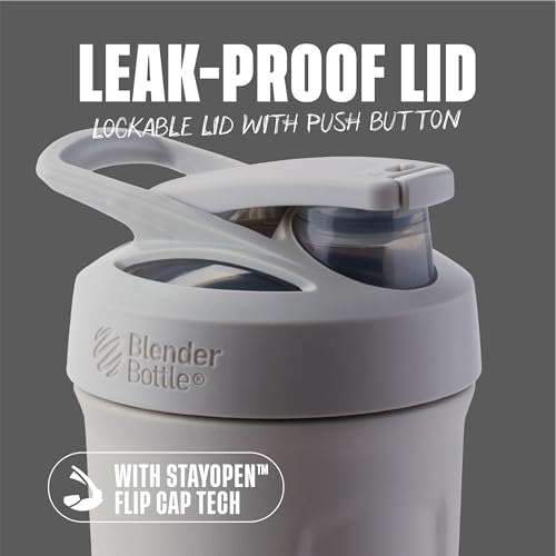 BlenderBottle Sport Flip Stainless Steel Shaker Bottle 24 oz Grey - color: Grey, size: 24 Ounces, style: Flip