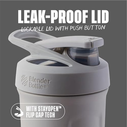 BlenderBottle Sport Flip Stainless Steel Shaker Bottle 24 oz Grey - color: Grey, size: 24 Ounces, style: Flip