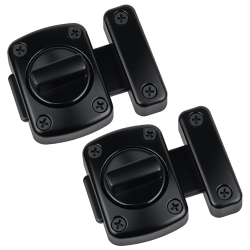 WellMade 2 Pack Heavy Duty Rotating Bolt Latch, 180° Double Sided Security Slide Lock – Zinc Alloy & Steel, Rustproof Gate Latch for Doors, Fences, Barns & Pet Enclosures