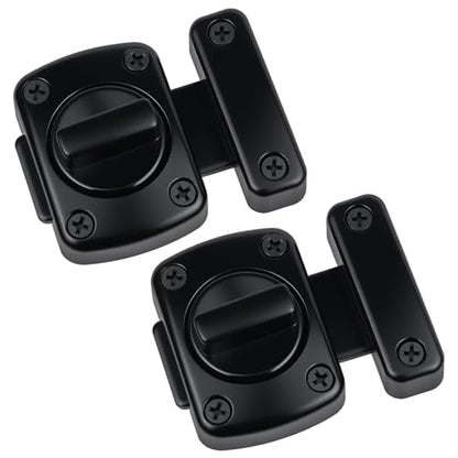 WellMade 2 Pack Heavy Duty Rotating Bolt Latch, 180° Double Sided Security Slide Lock – Zinc Alloy & Steel, Rustproof Gate Latch for Doors, Fences, Barns & Pet Enclosures