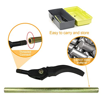 Heavy Duty Fence Wire Stretcher Barbed Wire Tensioner Portable | Single-player operation. 25.6" handle for leverage. Fits wire up to 0.23" (barbed/smooth/high-tensile). Carbon steel