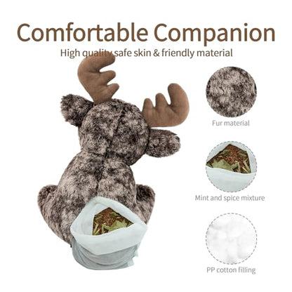 Deer Stuffed Animal 8.5In Microwavable Weighted Soft Lavender - style: Deer-Lavender