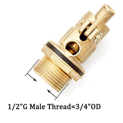Joywayus 1/2" Thread Float Ball Valve and Brass Pipe Connector Floating Ball-cock Tank Ballcock Fittings Automatic Water Level Control Switch (Pack of 2) - size: 1/2 inch (Pack of 2)