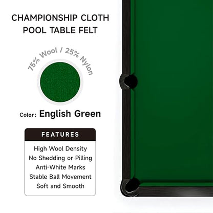 Championship - Invitational Felt w/Teflon - 7/8/9ft - color: English green, size: 7ft
