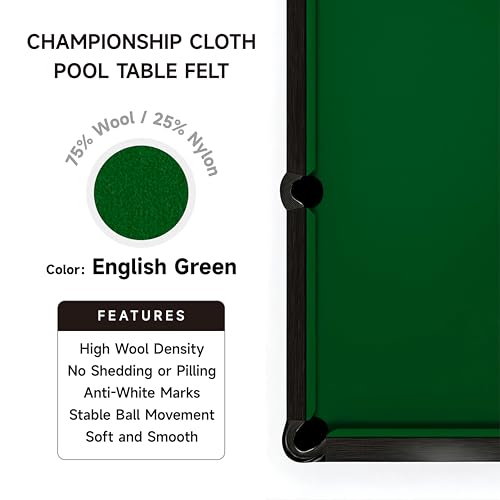 Championship - Invitational Felt w/Teflon - 7/8/9ft - color: English green, size: 9ft