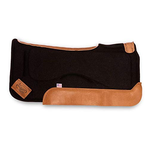 Impact Gel Contour Felt Saddle Pad - color: Black, size: 30 inches (with 1/2 inch pad)