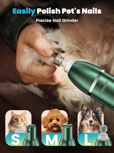 oneisall 4 in 1 Dog Grooming Kit with LCD Display Green - color: Green