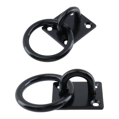 4Pcs 6mm 304 Stainless Steel Square Pad Horse Tie Rings - size: 6mm