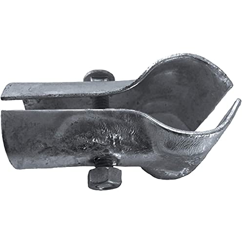 1-3/8" Chain Link Fence Panel T Clamp & End Clamp for Kennel and Fence Panels (4 Pack) - color: Galvanized, size: 1-3/8"