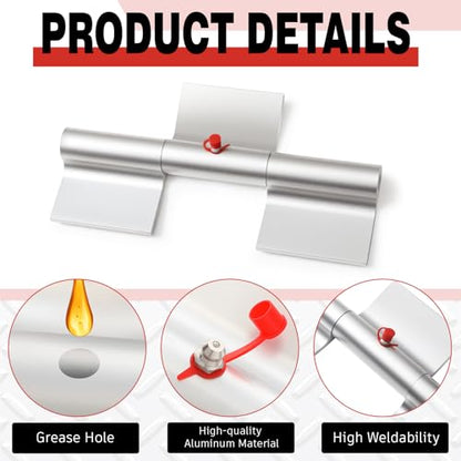 Zonon 6 Pcs 4 Pcs 9" Aluminum Greaseable Weld on Door Hinges Ramp Gate