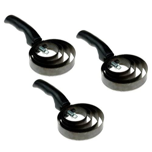 HORZE Reversible Stainless Steel Curry Comb with Soft Grip Handle for Horses, Dogs, Cats (Pack of 3) - Black