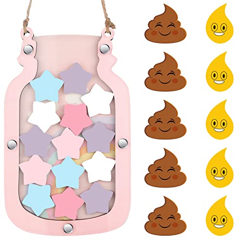 Qunclay Potty Training Jar with Stars for Toddlers,Vivid Style - style: Vivid Style