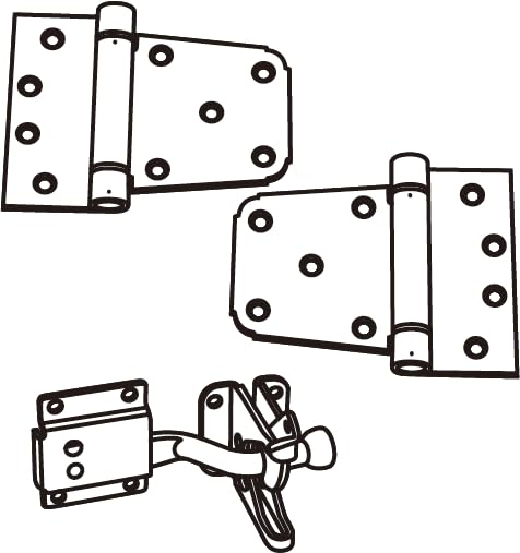 National Hardware N343-475 Self-Closing Gate Kit, Black (Pack of 5) - size: 0 (Pack of 5)