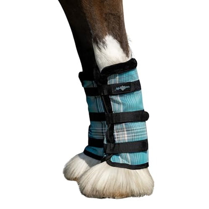 Kensington Protective Products Horse Fly Boots - Fleece Trimmed - Stay-Up Technology - Protection from Insect Bites and UV Rays - Sold in Pairs (2 Boots) - color: 2021 - Atlantis