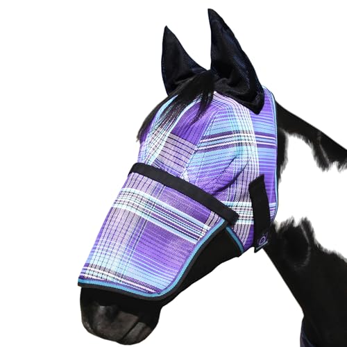 Kensington Signature Fly Mask w/Removable Nose, Soft Mesh Ears & Forelock Opening Size: XL-Lrg.Horse Color: 2017 - Lavender Mint - color: 2017 - Lavender Mint, size: XL (Large Horse)