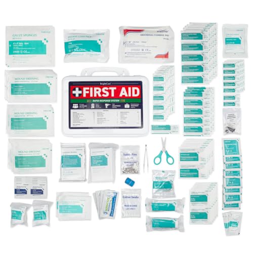 First Aid Kit for Business, Medium, 200 Piece - Wall Mountable & Portable | Hard Case, OSHA Compliant, For Office, Restaurants, Work Vehicles, Retail & Service Spaces - size: Medium