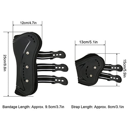 Horse Boots, Lightweight Horse Tendon Boots with Adjustable Buckle, Secure Leg Protection for Horse, Pairs of 2 - size: Large