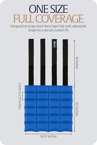 Equinavia Cool Relief Therapy Equine Ice Boots for Horses-Gel Cooling Wraps - color: Royal Blue