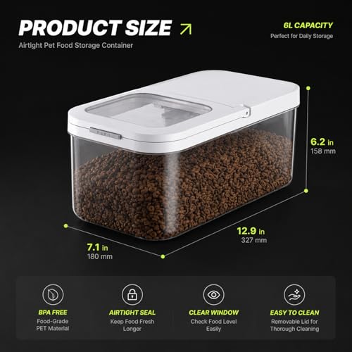 LivLab Mker Dog Food Storage Container 10 Lbs - color: 6KG-White-2