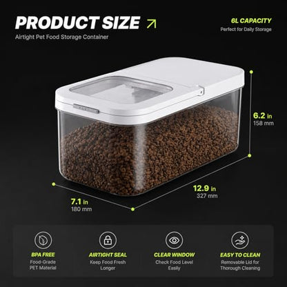 LivLab Mker Dog Food Storage Container 10 Lbs - color: 6KG-White-2