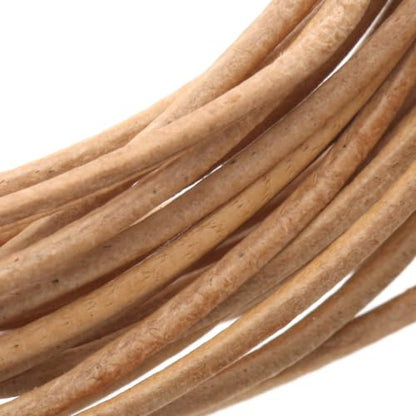 The Beadsmith Leather Cord – Natural – 1mm Spool – 5 Yards/4.5 Meters – Indian Leather Thong Ideal for Braiding, Beading, Necklaces, Fine Lacing, Hair Accessories & DIY Jewelry Making - size: 1mm, style: Natural – 5 Yards