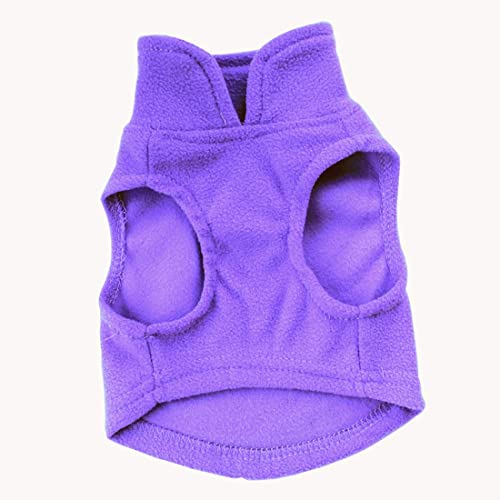 Dog Sweater, Soft Fleece Vest with Leash Ring Pullover Jacket Winter Pet Dog Clothes for Puppy Small Dogs Cats Teddy Chihuahua Yorkshire for Christmas (XS, Purple) | Winter Jacket,Pet Clothing,Dog Clothes,Puppy,For Small Dogs Cats,Teddy,Cat Apparel,Dog Co