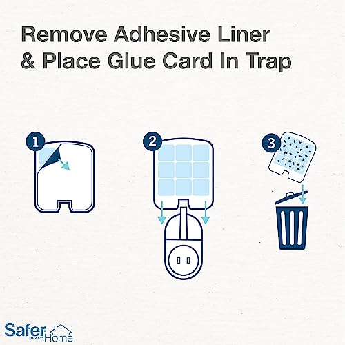 Safer Home SH502 Indoor Plug-in Fly Trap & SH503 Refill Pack of Glue Cards for – 3