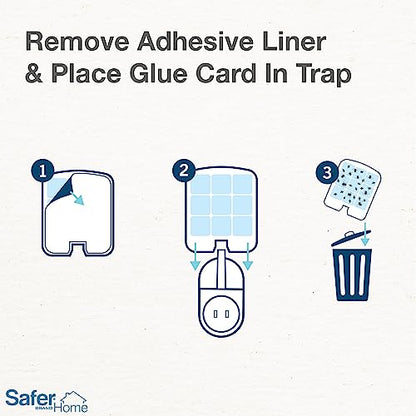 Safer Home SH502 Indoor Plug-in Fly Trap & SH503 Refill Pack of Glue Cards for – 3