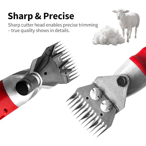 Sheep Shears, Electric Clipper for Sheep & Goats, 900W, 2800RPM, 6-Speed Adjustable Control -Heavy Duty Livestock Shearing Clipper for Animal Grooming, Suit for Sheep, Goats, Alpacas, Llamas