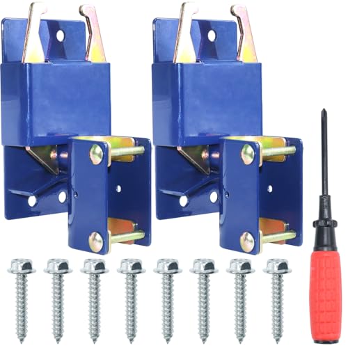 [Upgraded] 2 Pack Blue S16100100 Two Way Lockable Gate Latch - size: A3 2xGate Latch