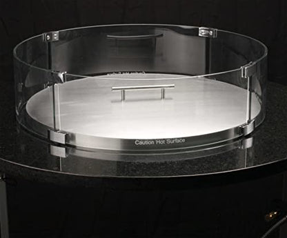 Celestial Fire Pit Cover for 19” Round Burner Pan (22" Actual Size), Stainless Steel - size: 22" Round